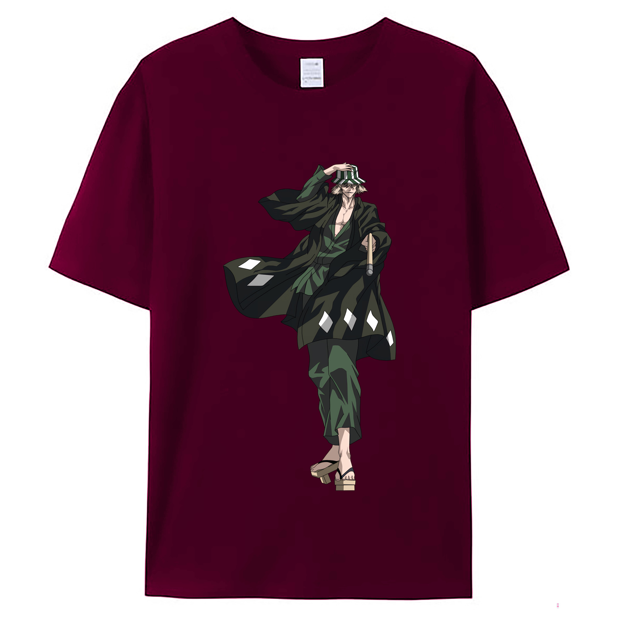 （画像用） "ブリーチ 浦原 喜助（うらはら きすけ） BLEACH Urahara Kisuke " レディースカジュアルプリントTシャツ（綿100％）